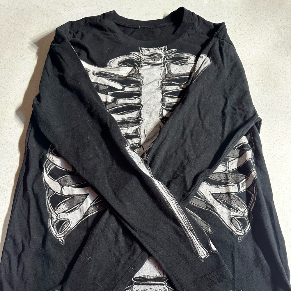 Skeleton Long Sleeve Shirt Size Small